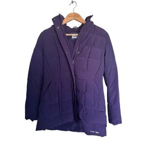 Lands End Women's XS Purple Down Winter Jacket Hooded